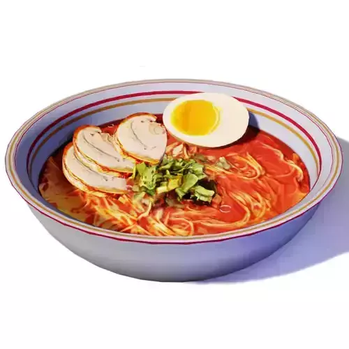 Ramen Low-poly 3D model