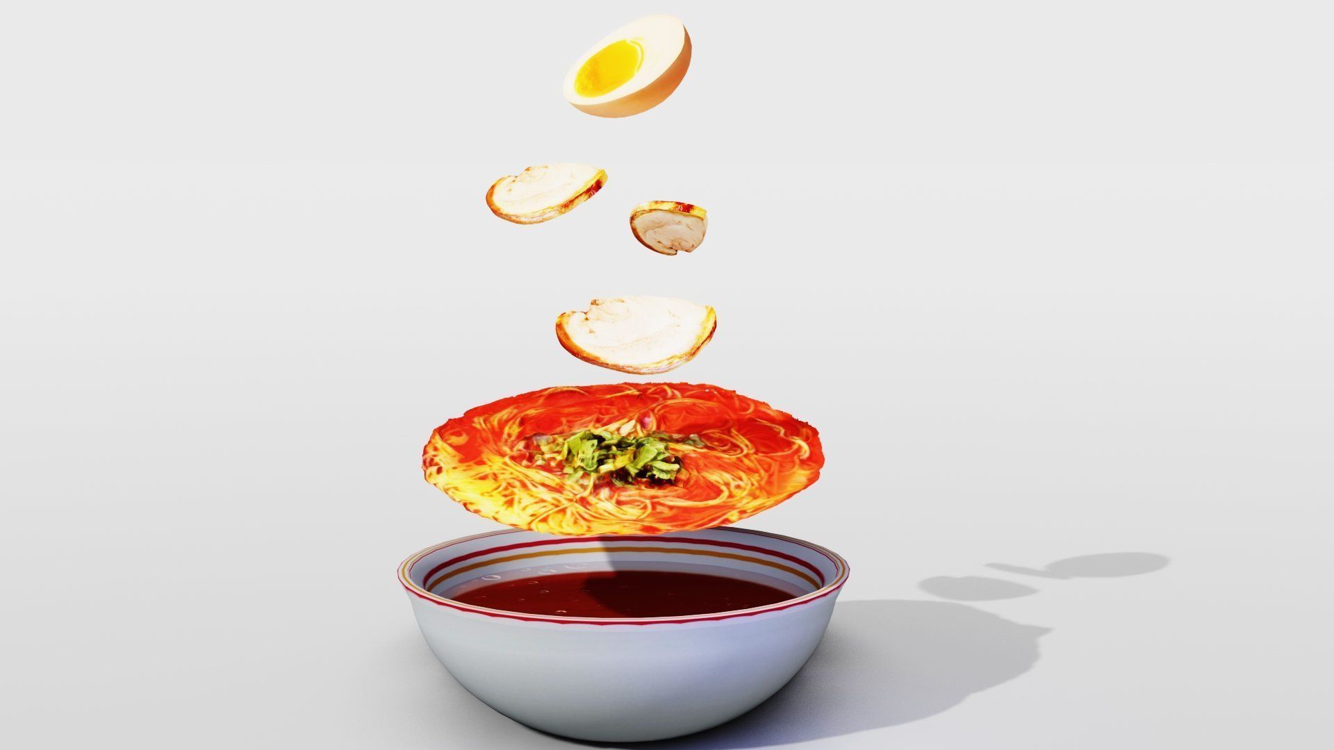 Ramen Low-poly 3D model_6