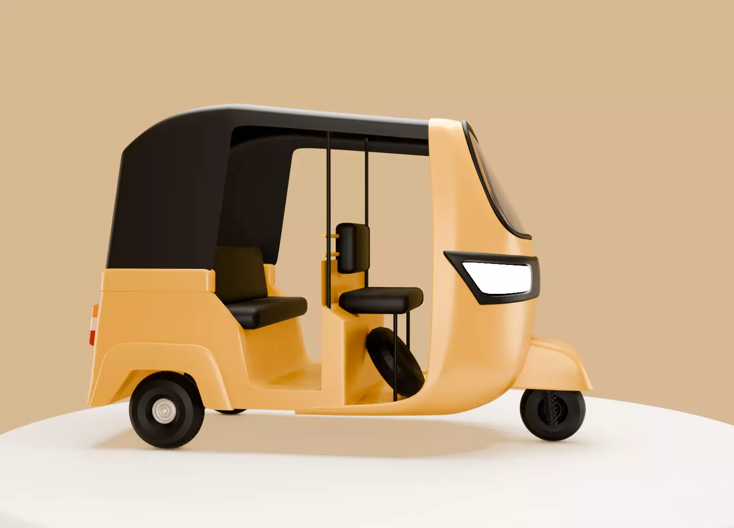 Autorickshaw  Three-wheeler 3D model_0