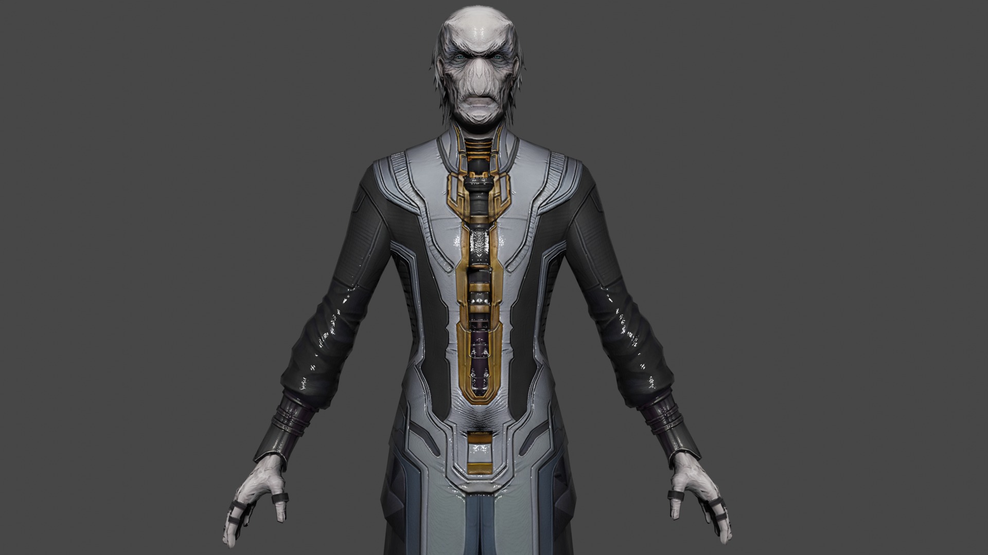 Ebony Maw Low-poly 3D model_1