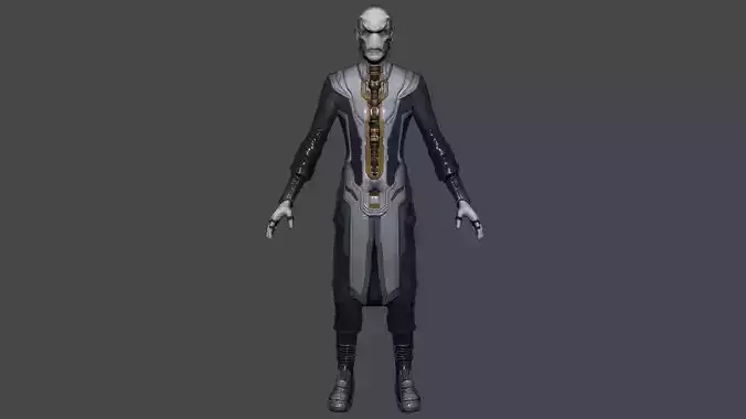 Ebony Maw Low-poly 3D model