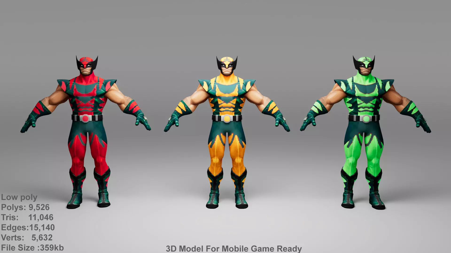 Tigerine 3D Character Highly Detailed Model for Games Low-poly 3D model_0