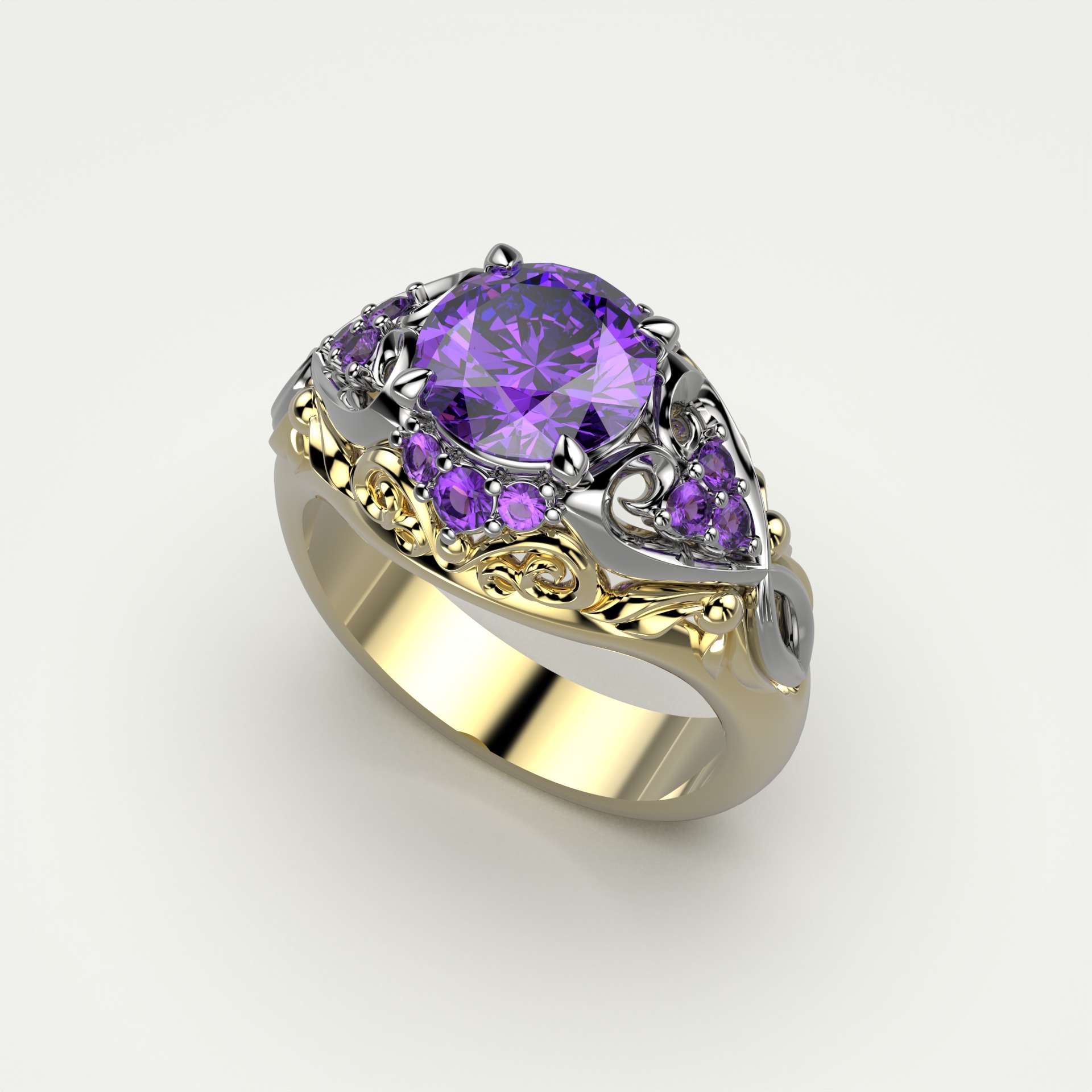 Diamond Ring 51 3D print model_4