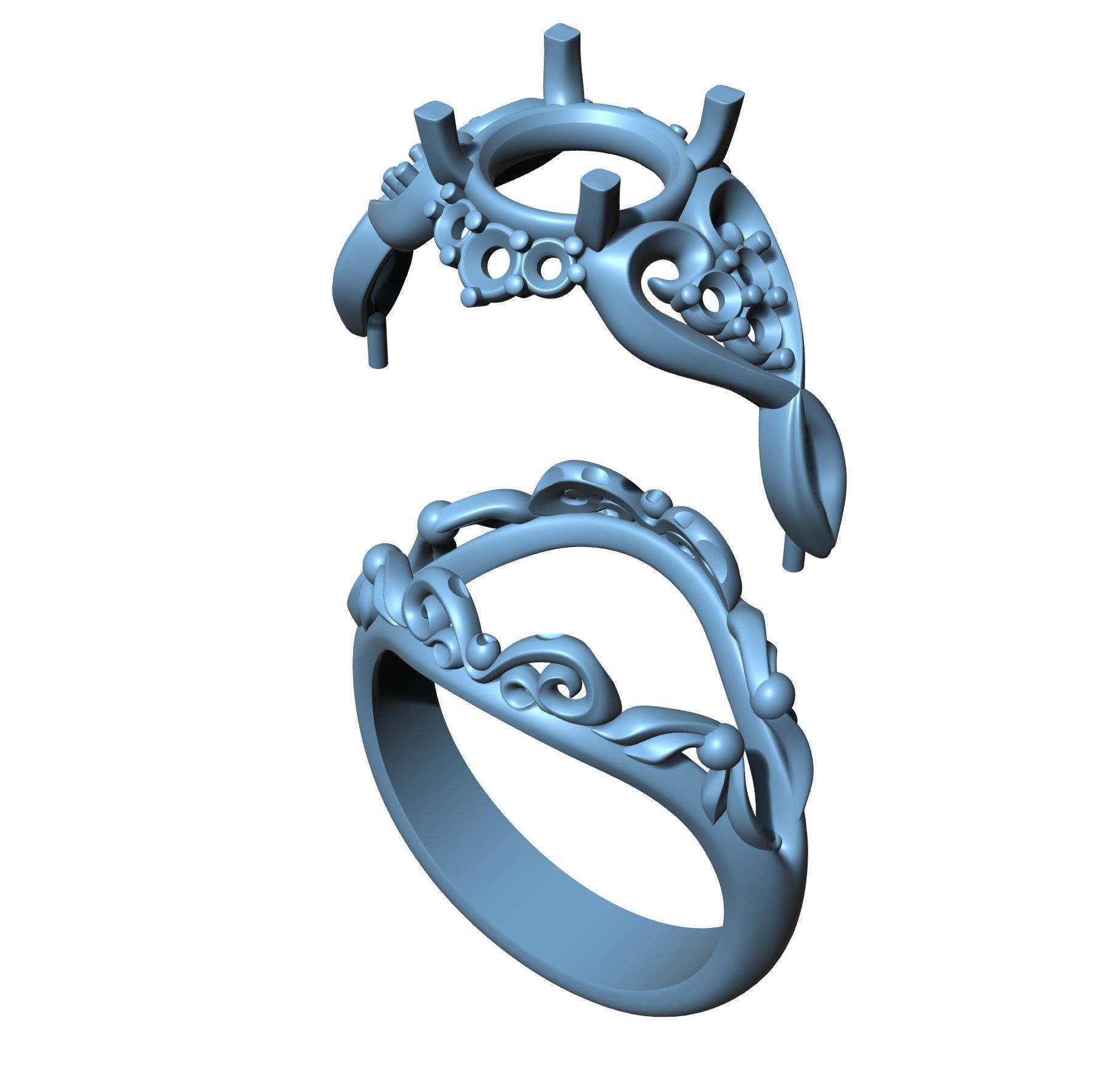 Diamond Ring 51 3D print model_10