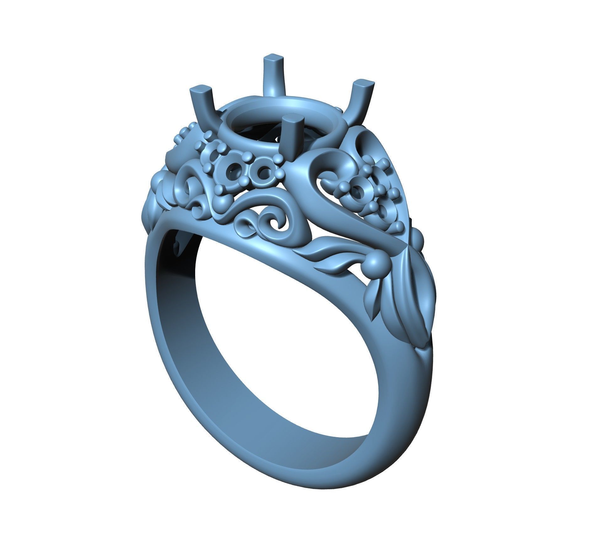 Diamond Ring 51 3D print model_9