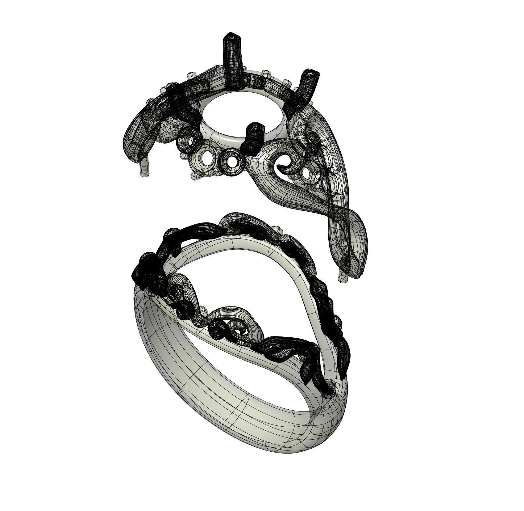 Diamond Ring 51 3D print model_8