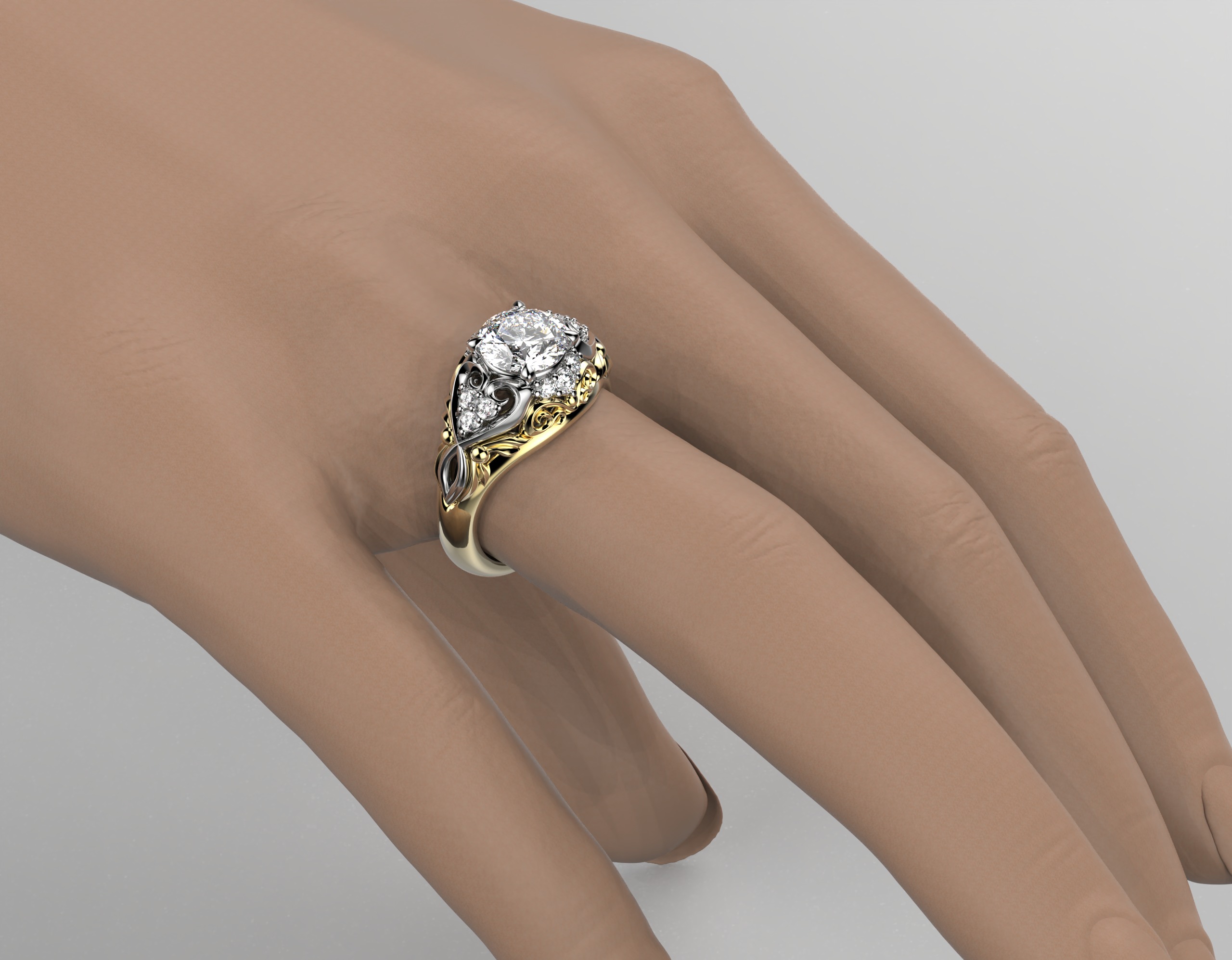 Diamond Ring 51 3D print model_11
