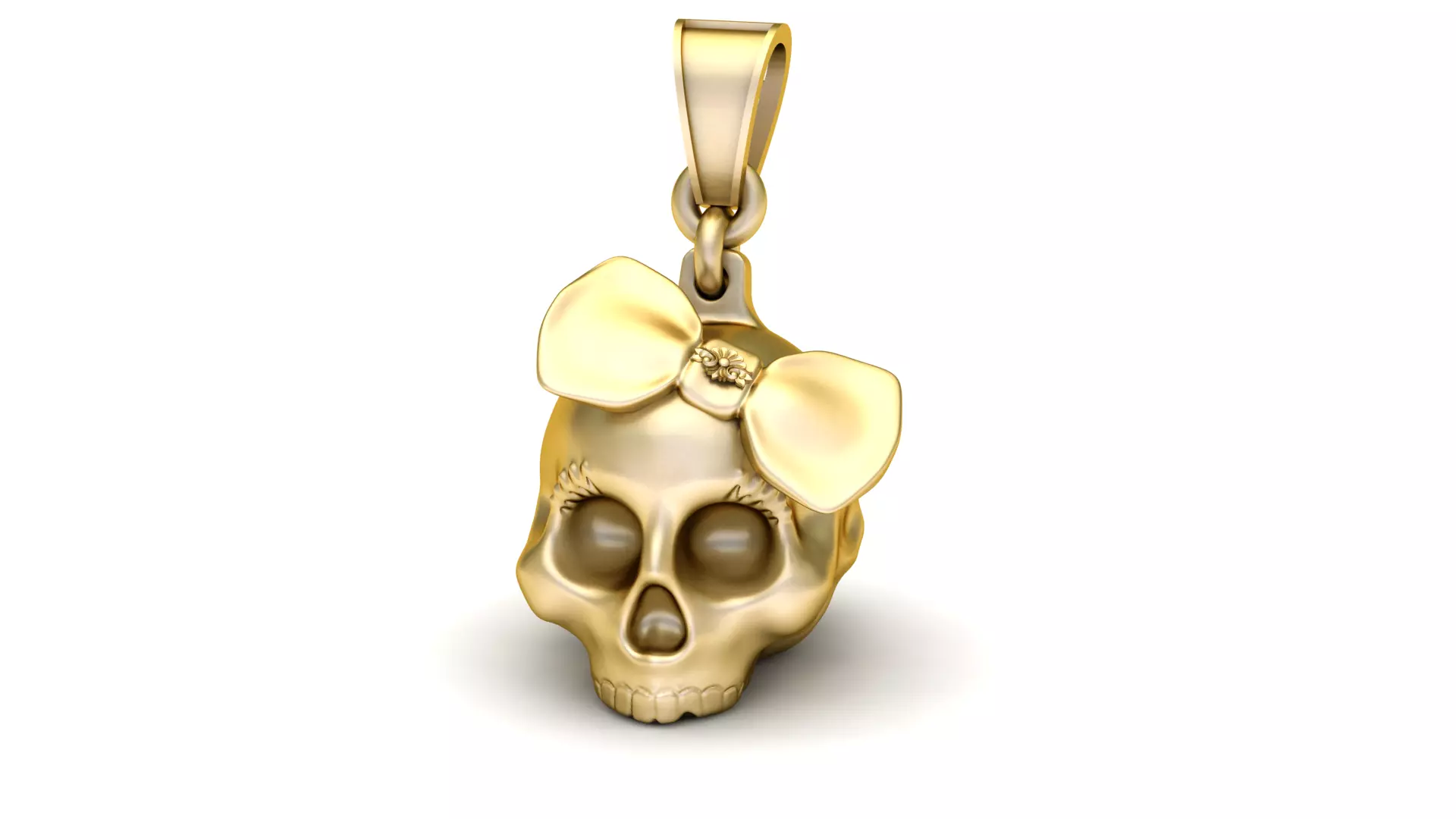 FEMALE SKULL FACE PENDANT 3D PRINTABLE MODEL 3D print model
