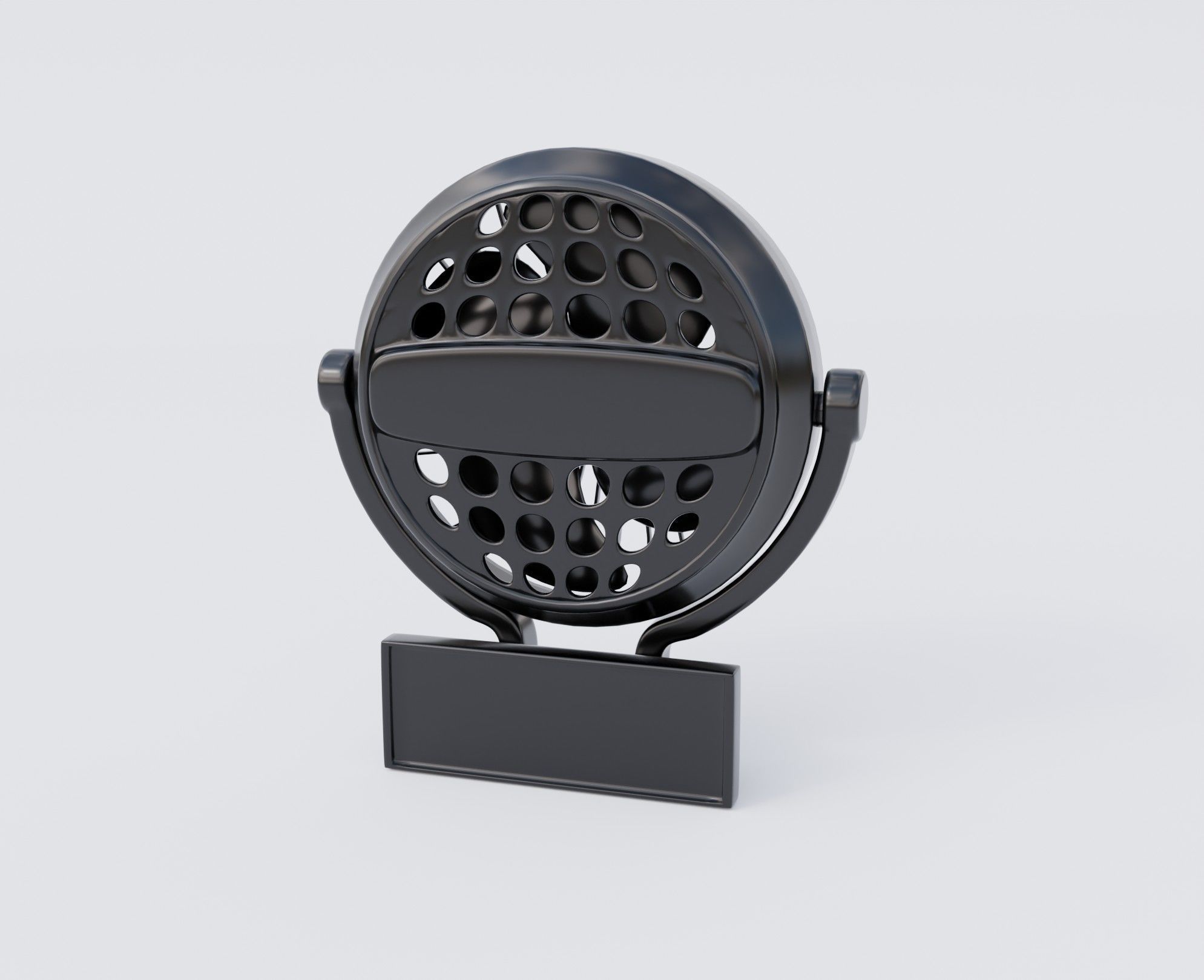 Wall Mount Fan Low-poly 3D model_4