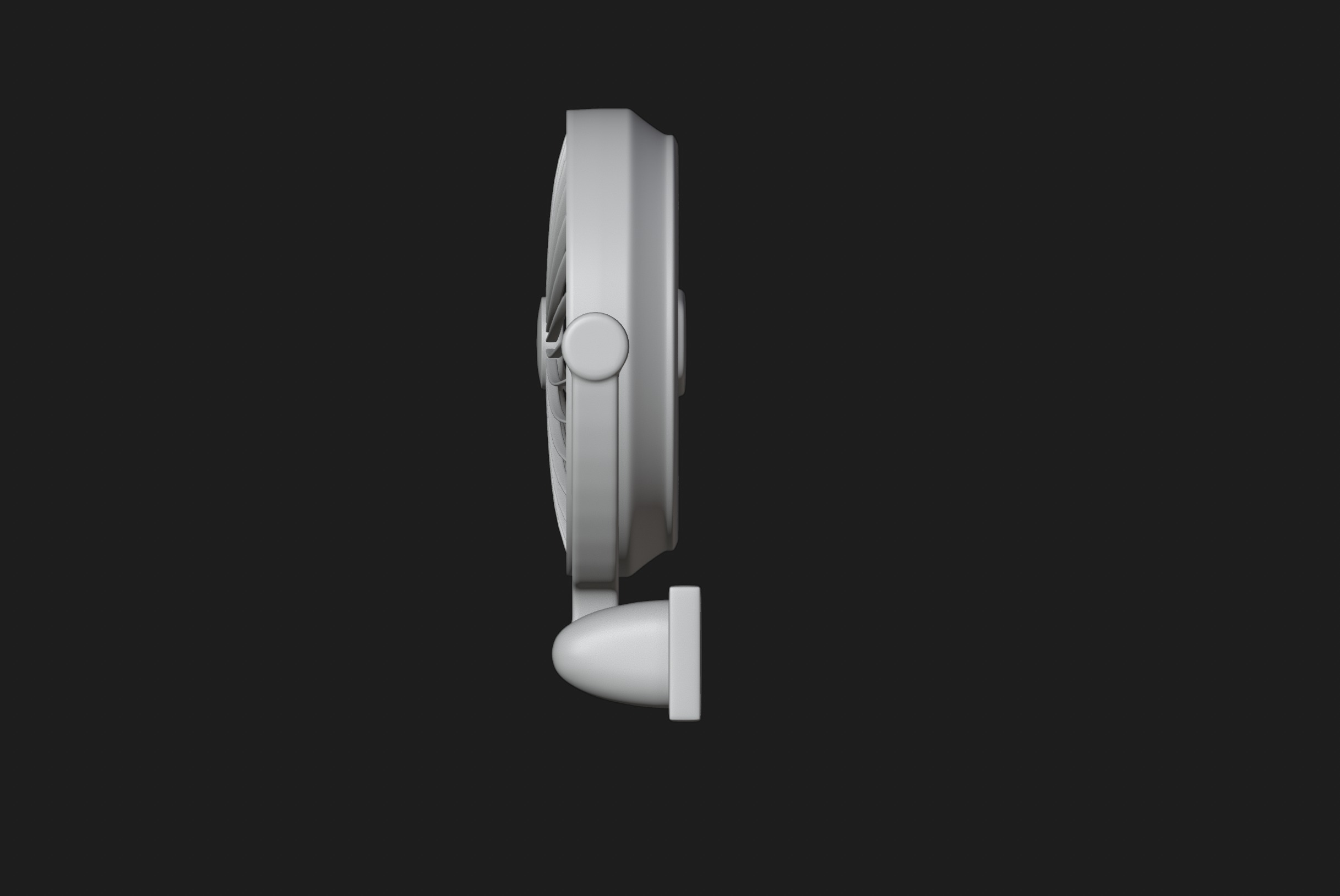 Wall Mount Fan Low-poly 3D model_6
