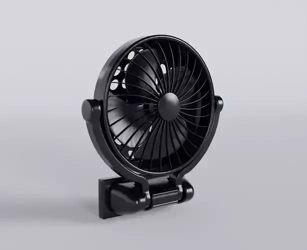 Wall Mount Fan Low-poly 3D model