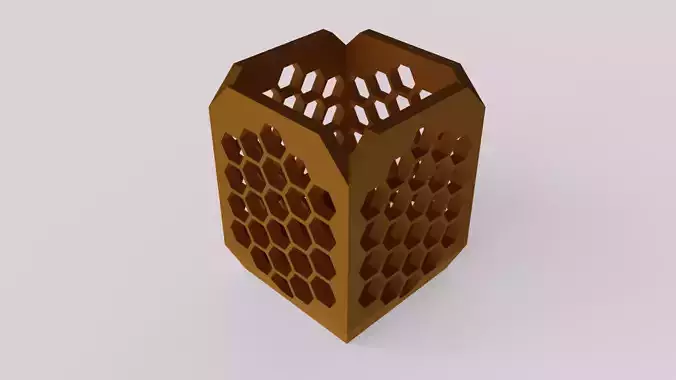 Honeycomb Pen Holder  Box