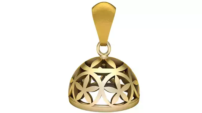NOBLE FLOWER PENDANT 3D PRINTABLE MODEL