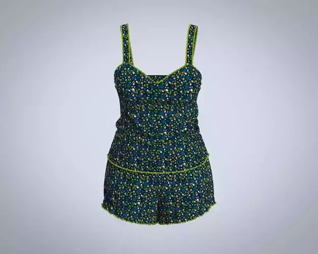 Women  Cami Shirt and Shorts Night Wear Set