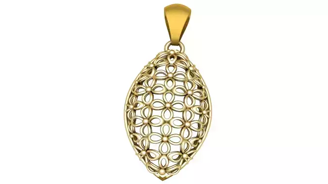 MAJESTIC GOLD PENDANT 3D PRINTABLE MODEL