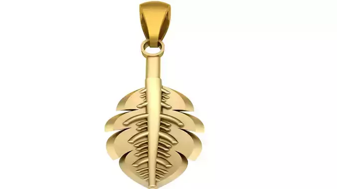 ANNIYO LEAF PENDANT 3D PRINTABLE MODEL