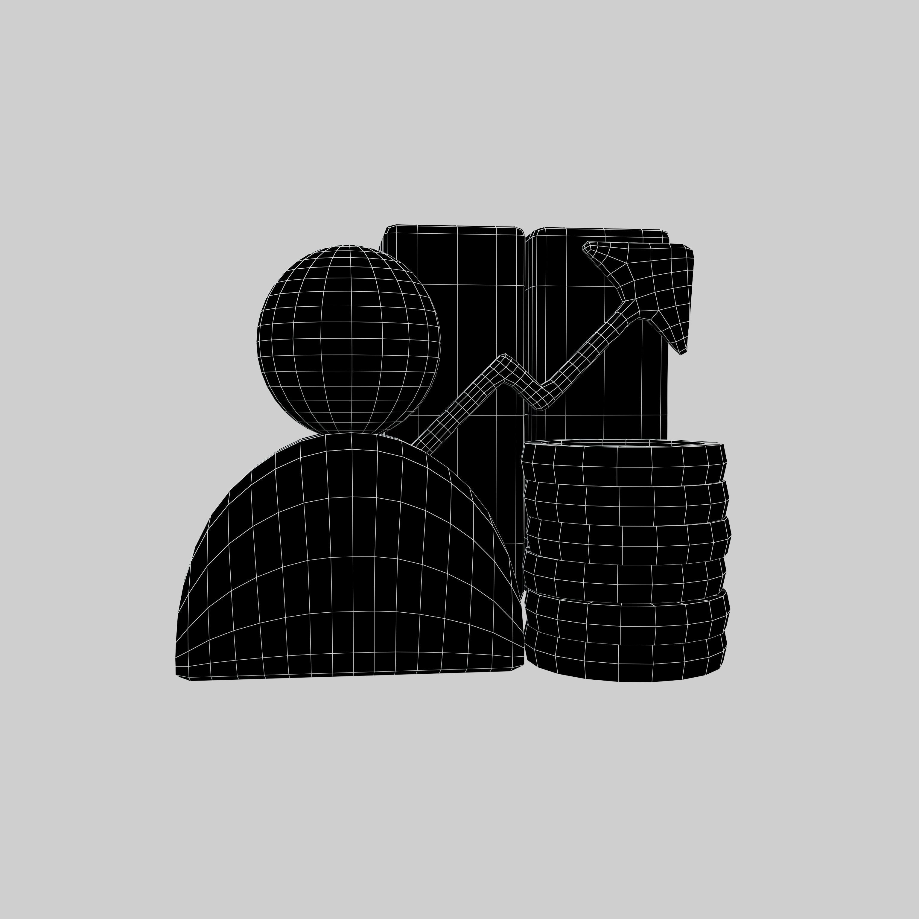 Salary Increase Icon v1 002 Low-poly 3D model_4
