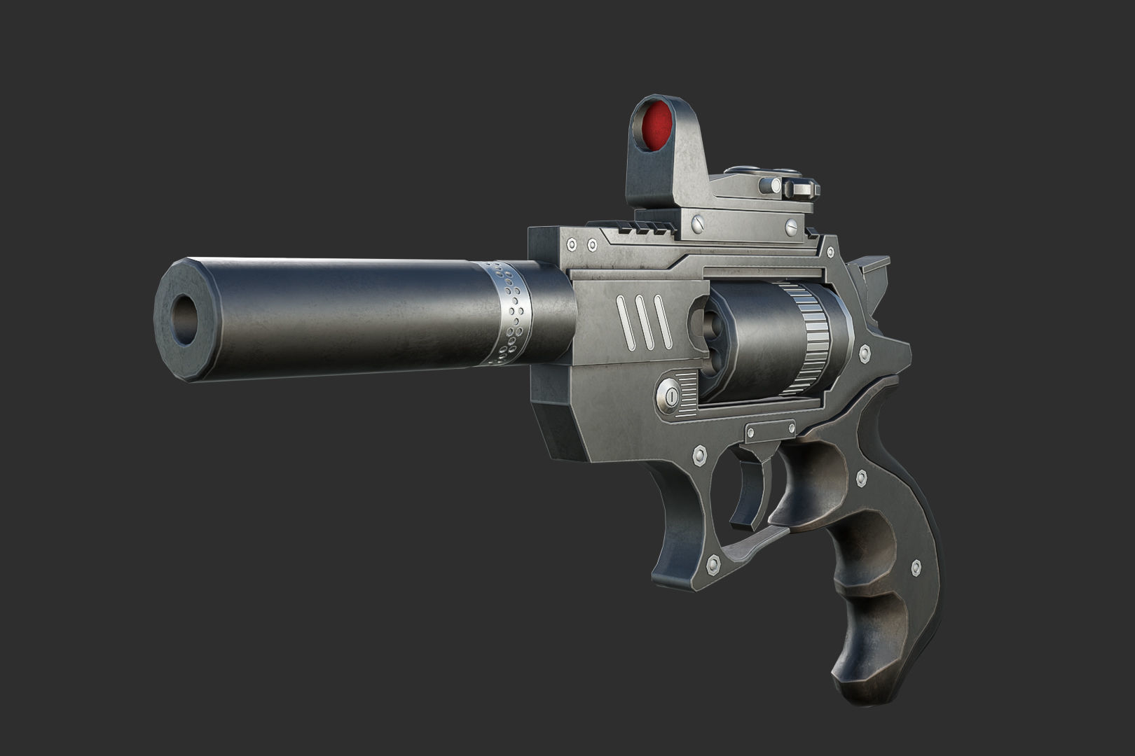 a Gun 3D model_3