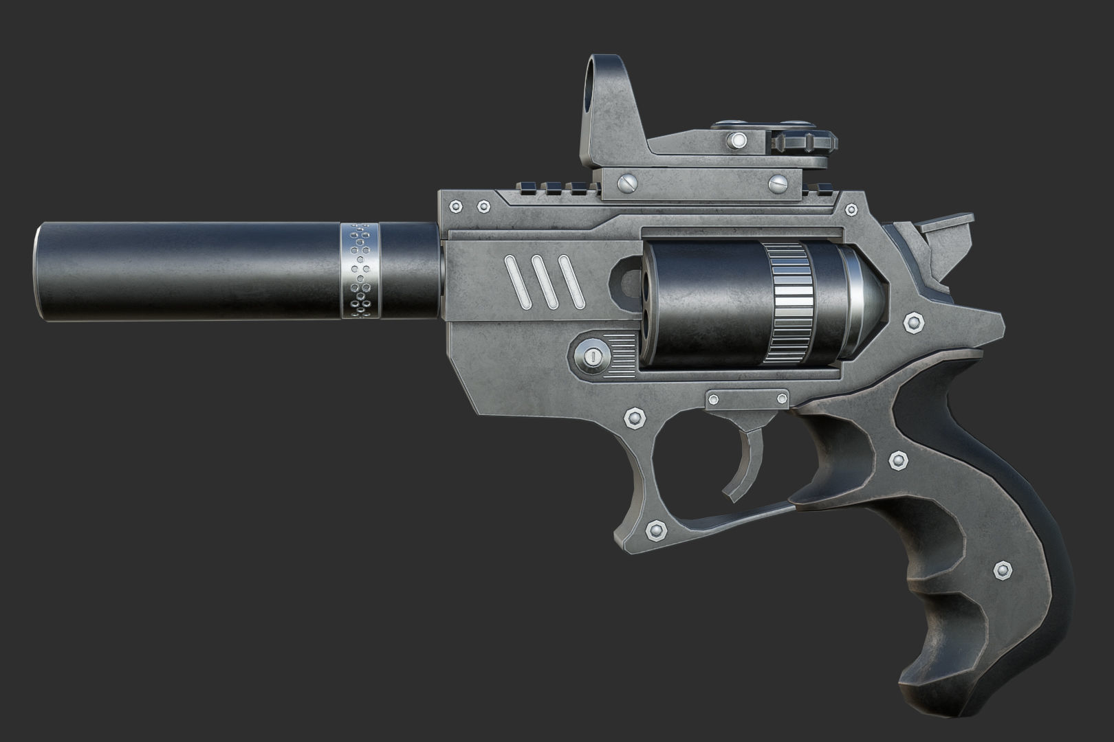 a Gun 3D model_2