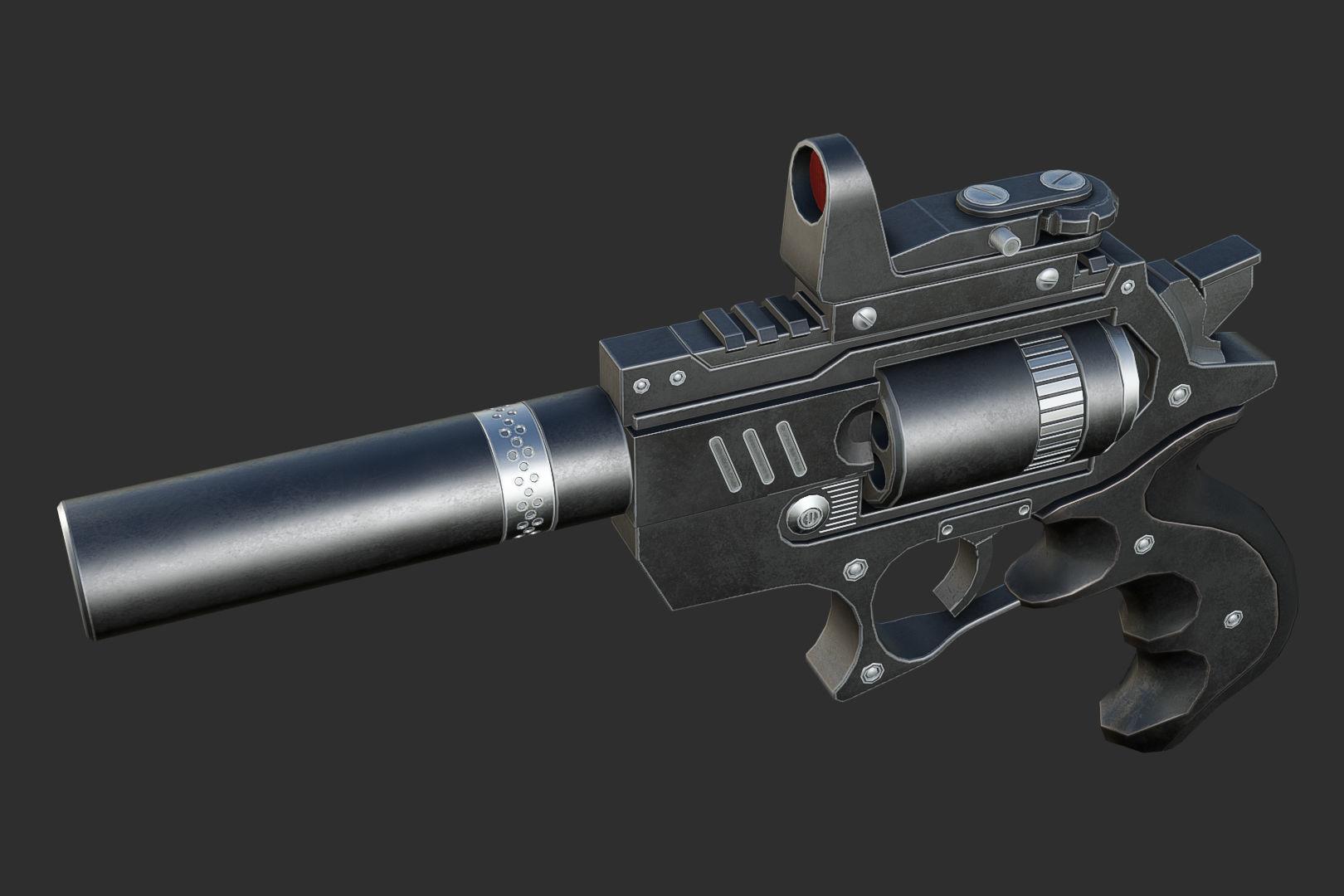 a Gun 3D model_1