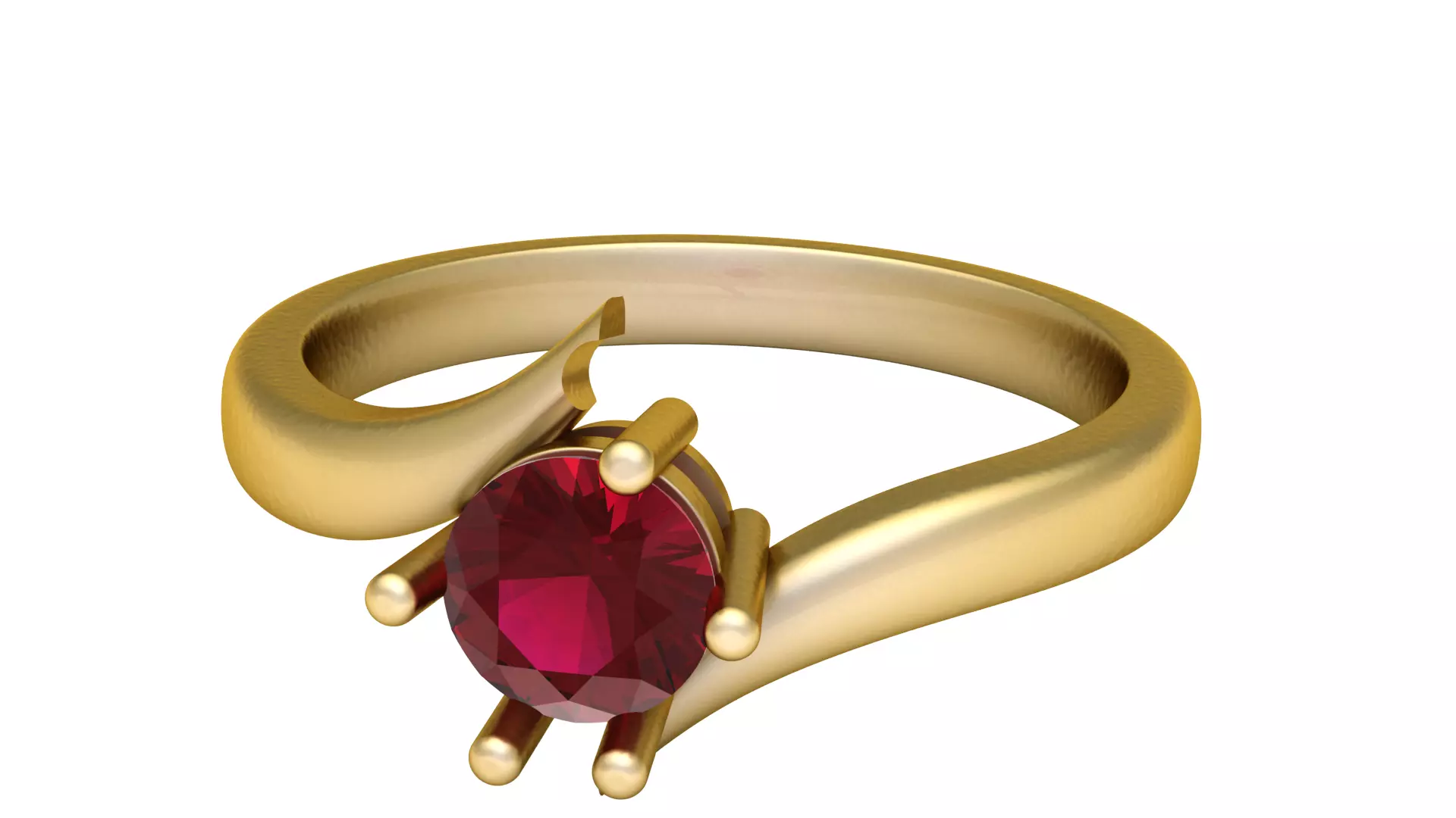 SINGLE DIAMOND SOLITAIRE RING 3D PRINTABLE MODEL 3D print model