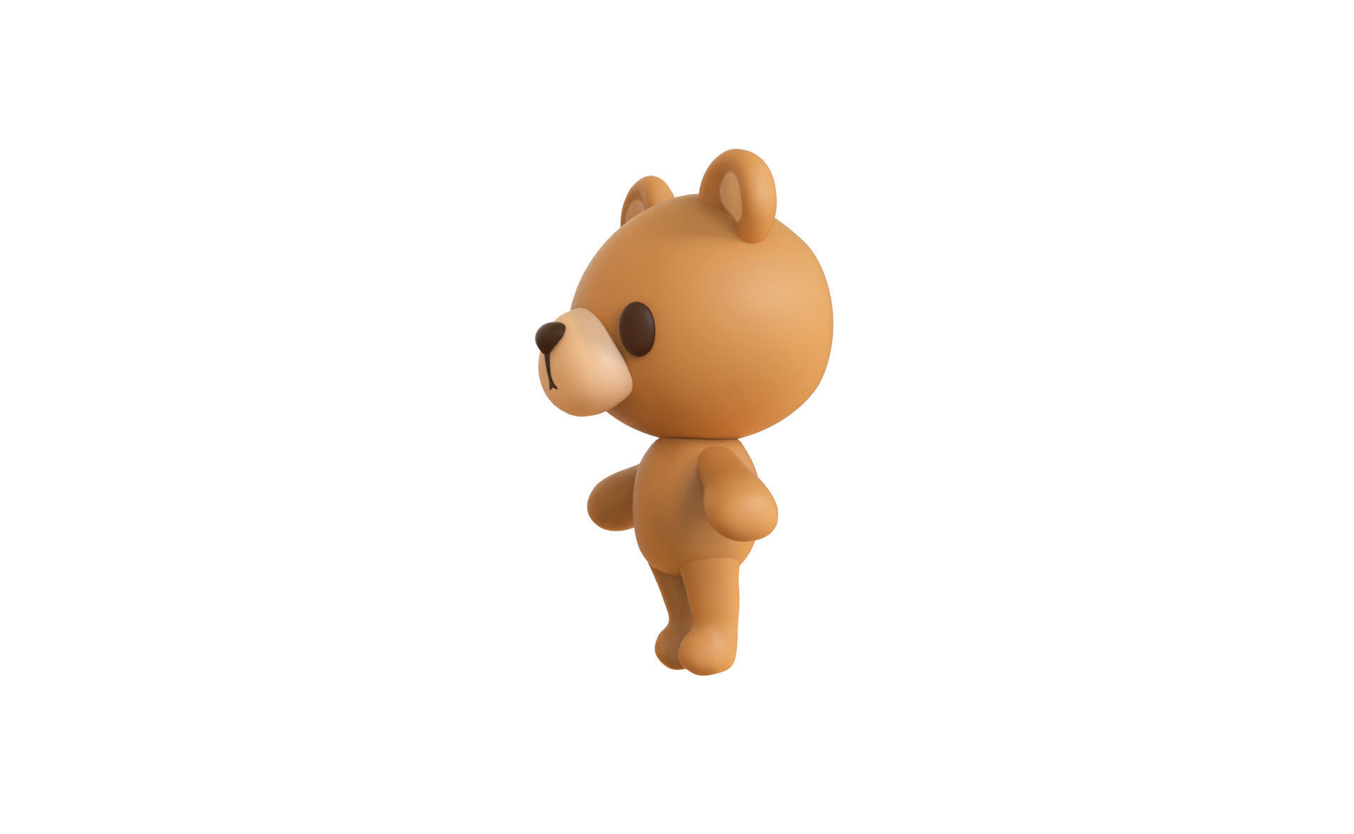 Little Bear Animated Cute 3D Models For Games And Animations Low-poly 3D model_5