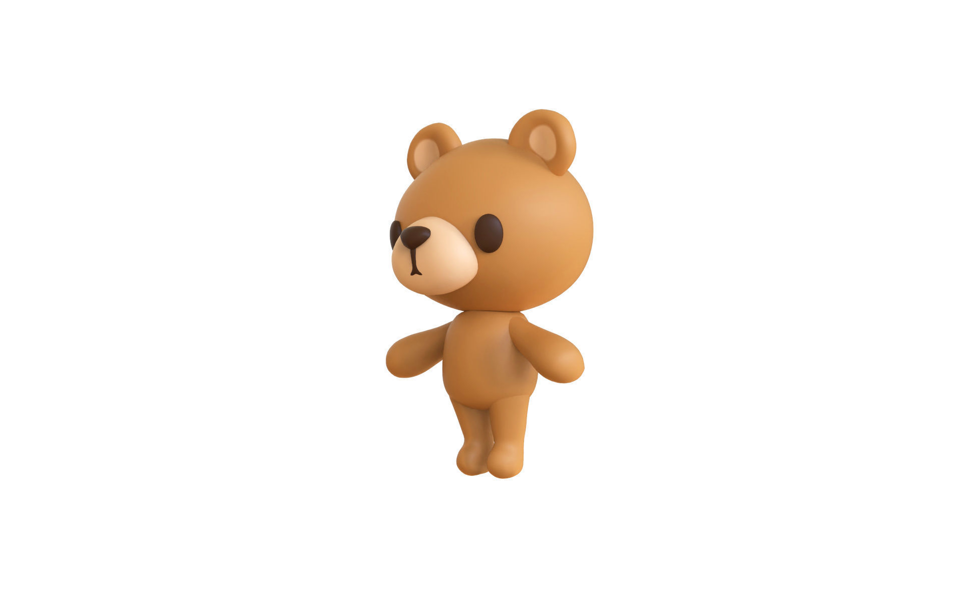 Little Bear Animated Cute 3D Models For Games And Animations Low-poly 3D model_4
