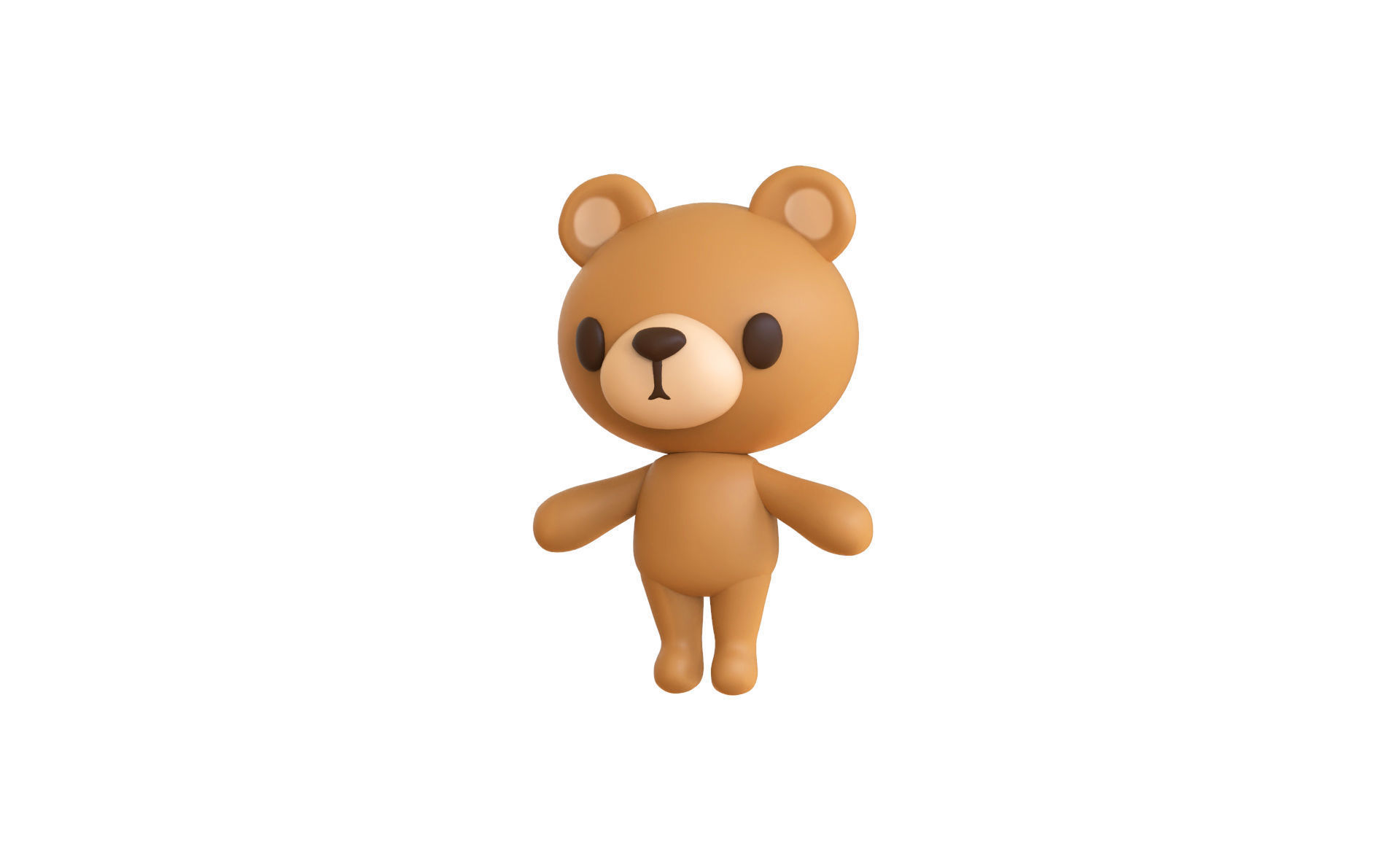 Little Bear Animated Cute 3D Models For Games And Animations Low-poly 3D model_1