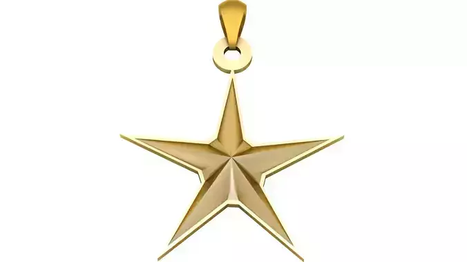 GOLDEN STAR PENDANT 3D PRINTABLE MODEL