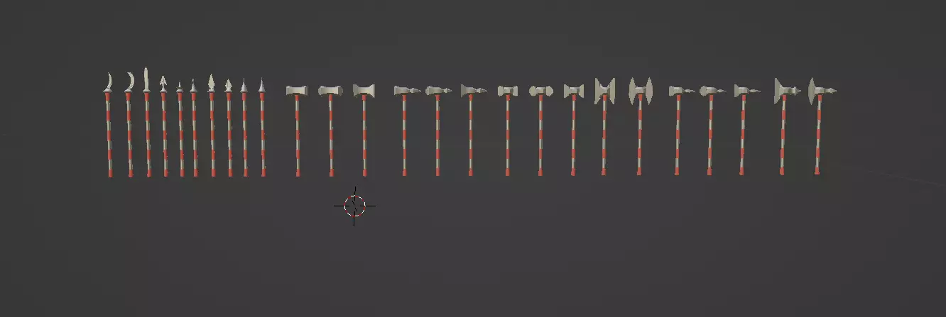 Medieval Weapons collection Low-poly 3D model_0