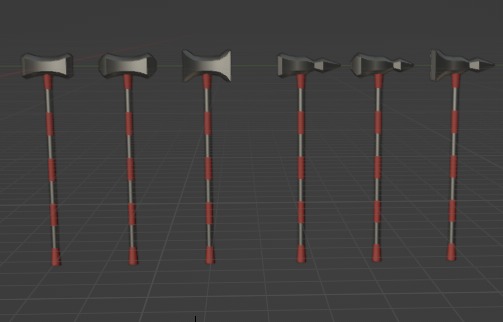 Medieval Weapons collection Low-poly 3D model_1