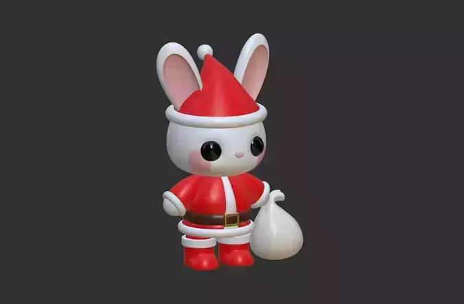 Santa Rabbit Christmas 