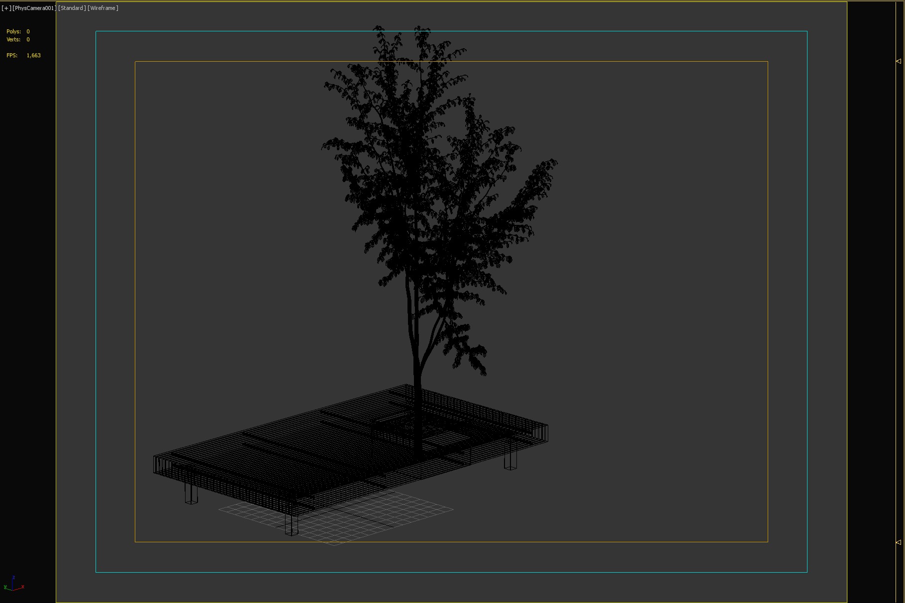 Modern Rectangular Tree Bench for Urban and Park Spaces 3D model_4