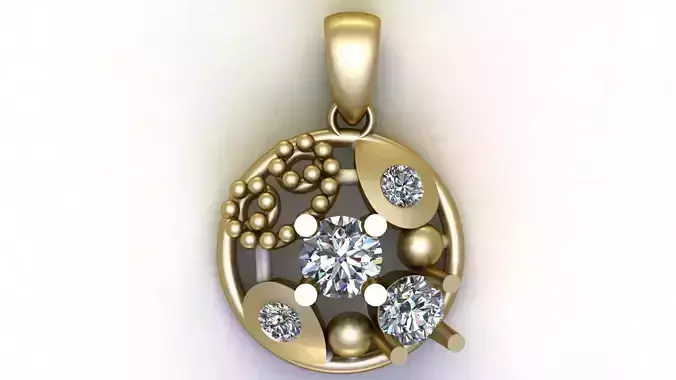 STYLISH SWIRL DESIGN PRNDANT 3D PRINTABLE MODEL