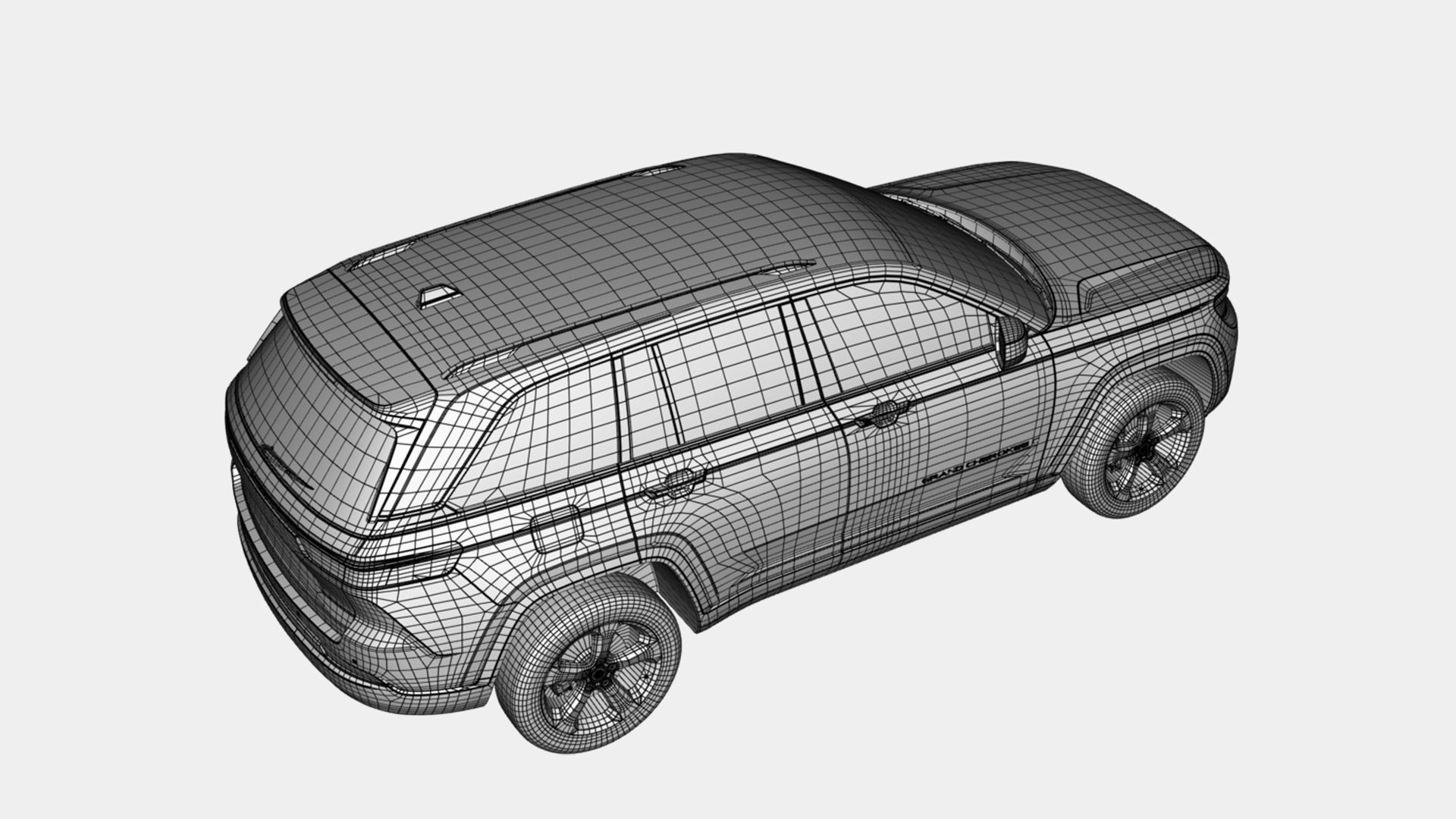 Jeep grand cherokee 2023  Low-poly 3D model_8