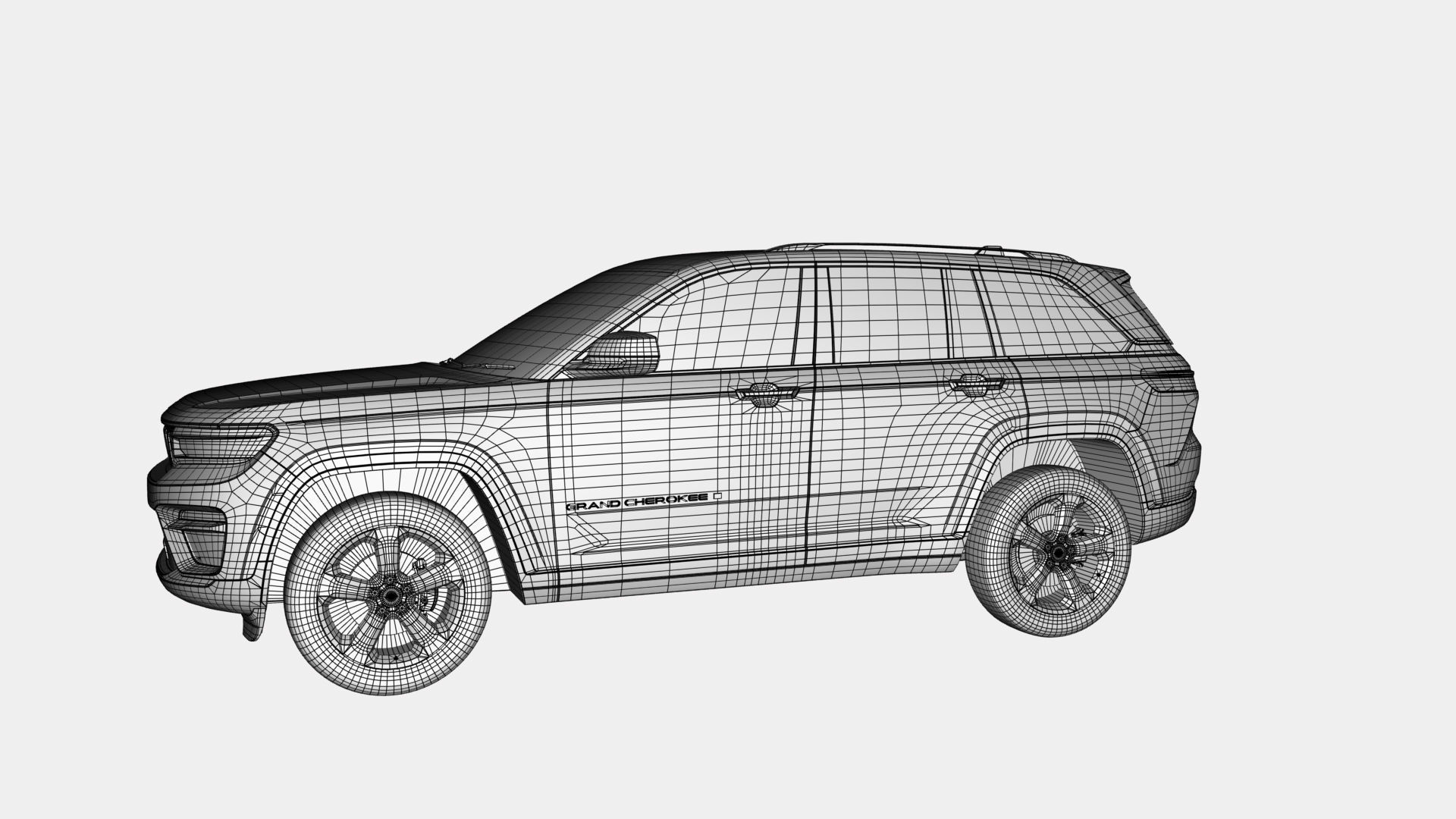 Jeep grand cherokee 2023  Low-poly 3D model_9