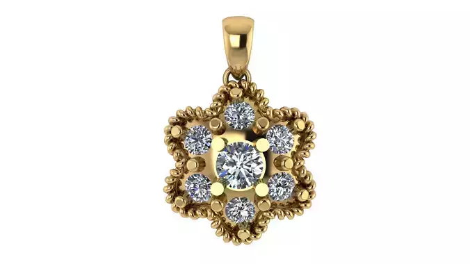ELEGANT FLOWER STYLE PENDANT 3D PRINTABLE MODEL