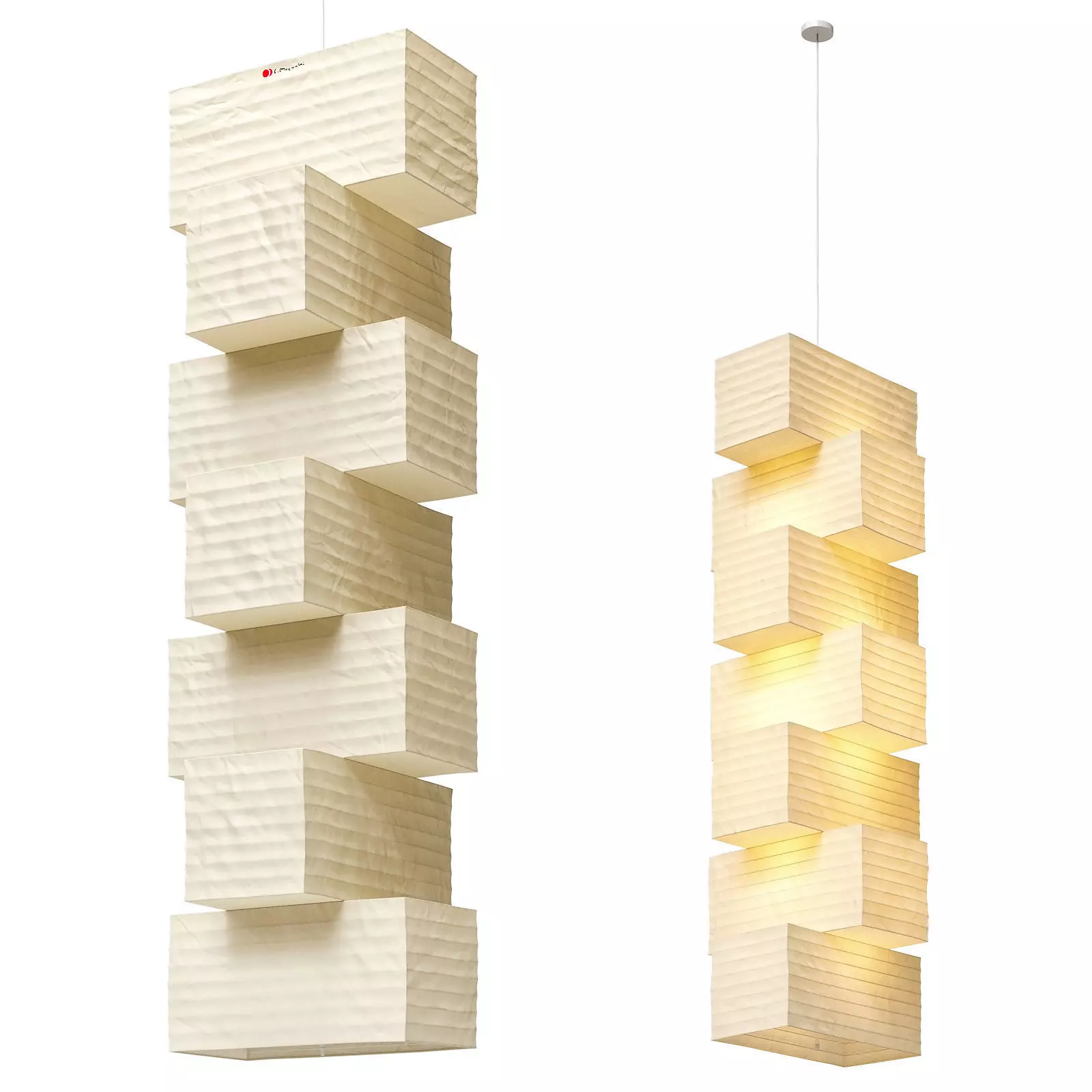 Akari 36N pendant light 3D model_0