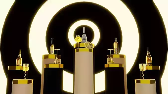 Business Wine Brand Showcase White Set