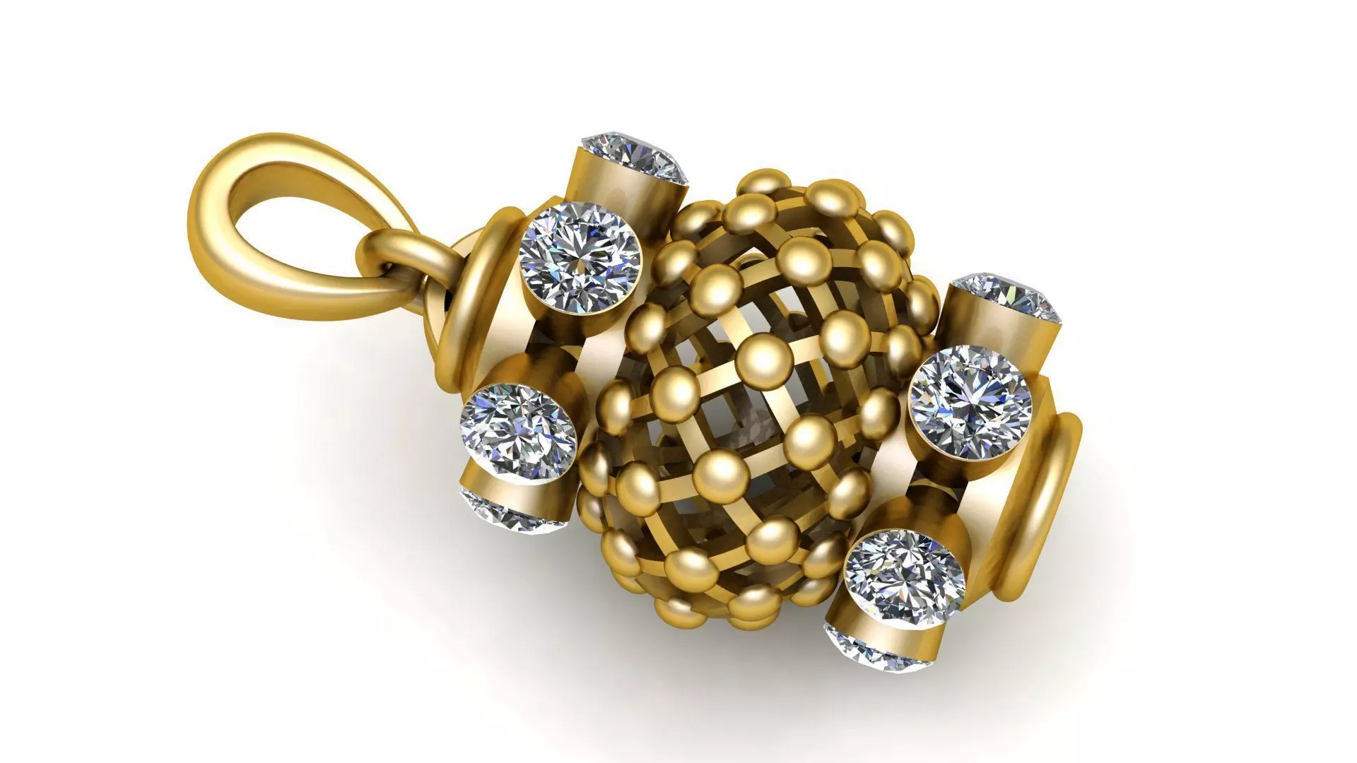 LUXURIOUS STYLE GOLD PENDANT 3D PRINTABLE MODEL 3D print model