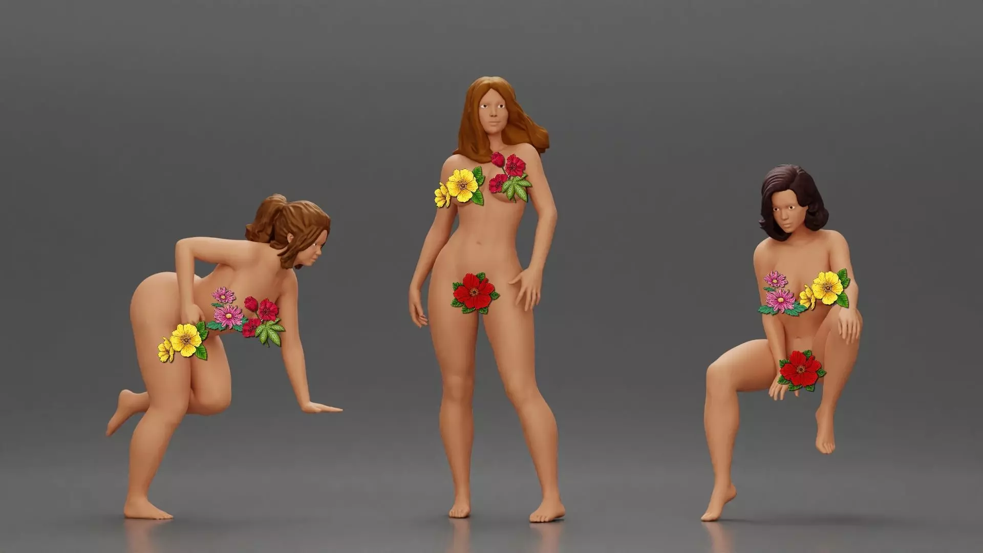 3 Naked woman 3D print model
