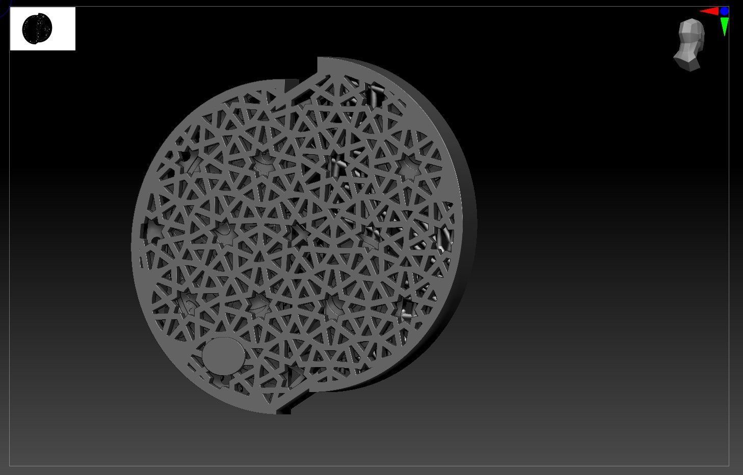 Quranic verses necklace 3D print model_5