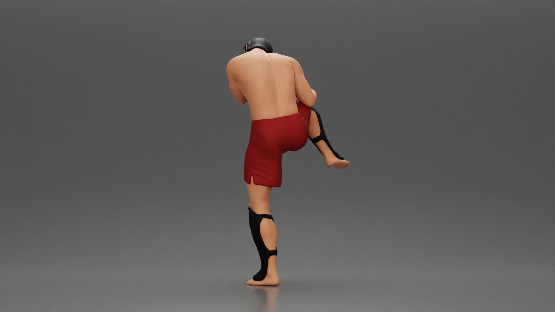 Martial Arts Fighter in Action Pose 3D print model_4