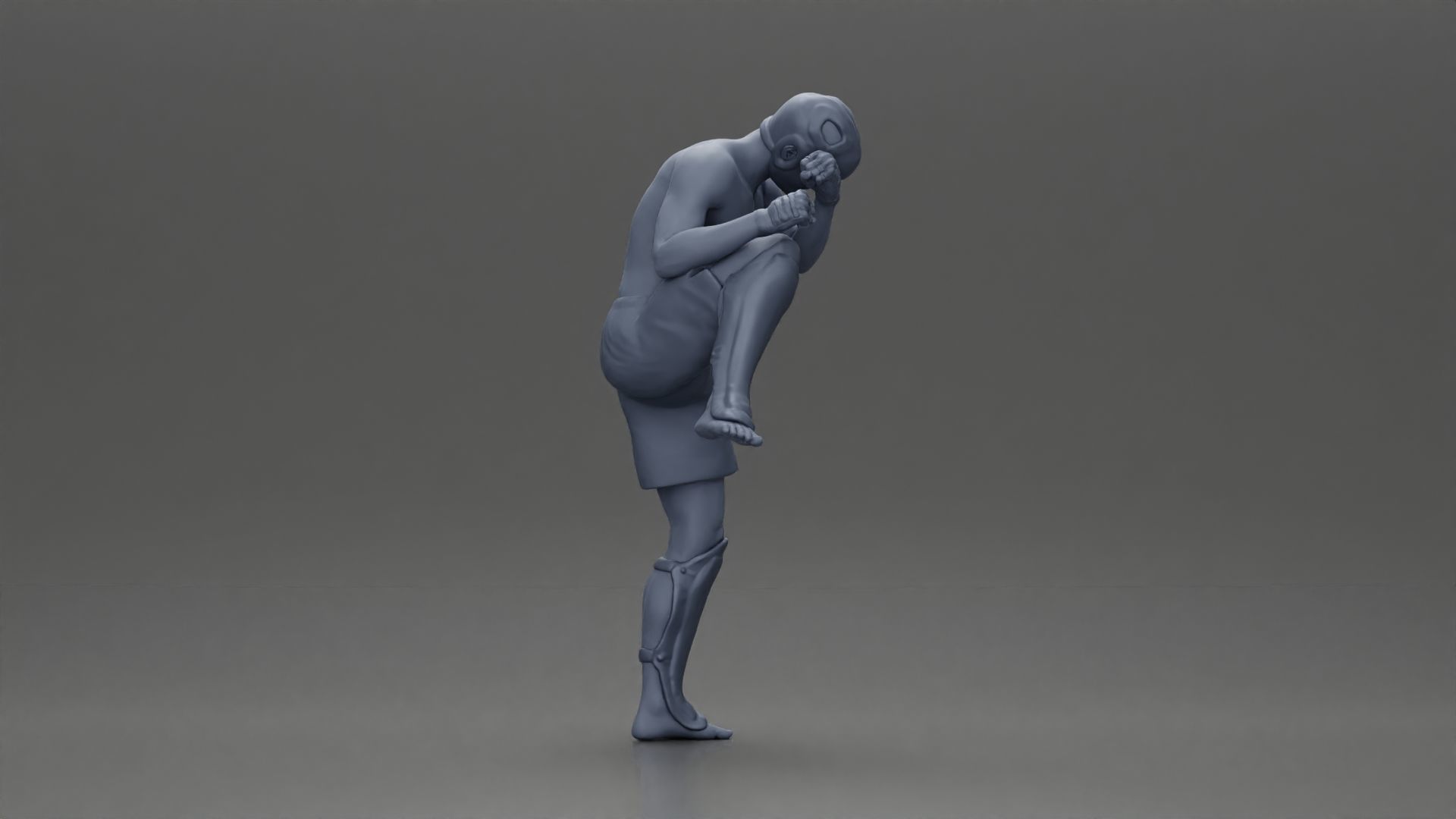 Martial Arts Fighter in Action Pose 3D print model_8