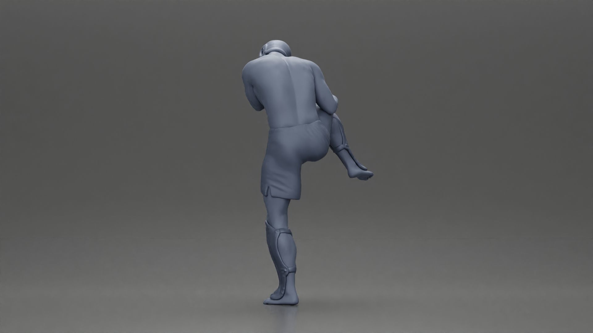 Martial Arts Fighter in Action Pose 3D print model_10
