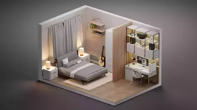 Bedroom isometric