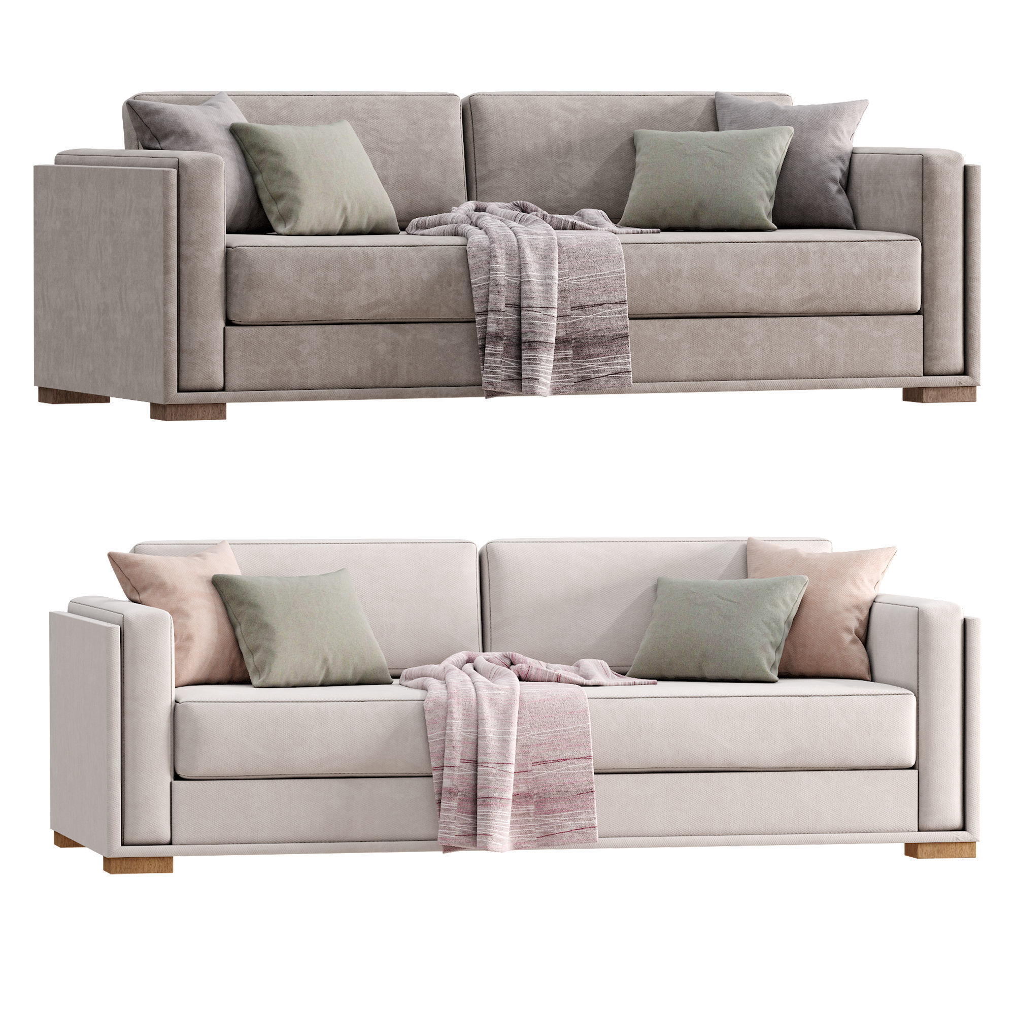 Sofa Nassau By West Elm 3D model_1