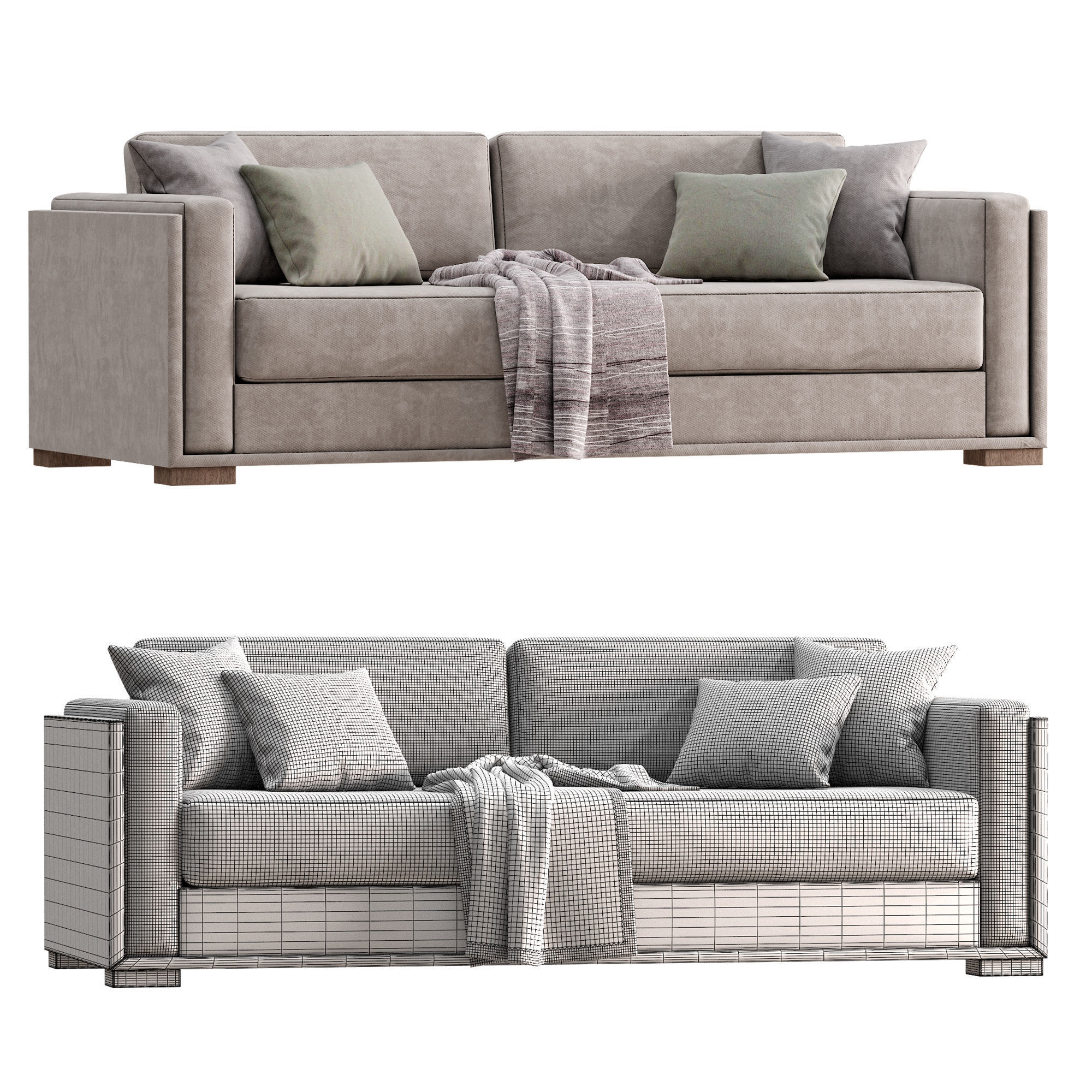 Sofa Nassau By West Elm 3D model_3