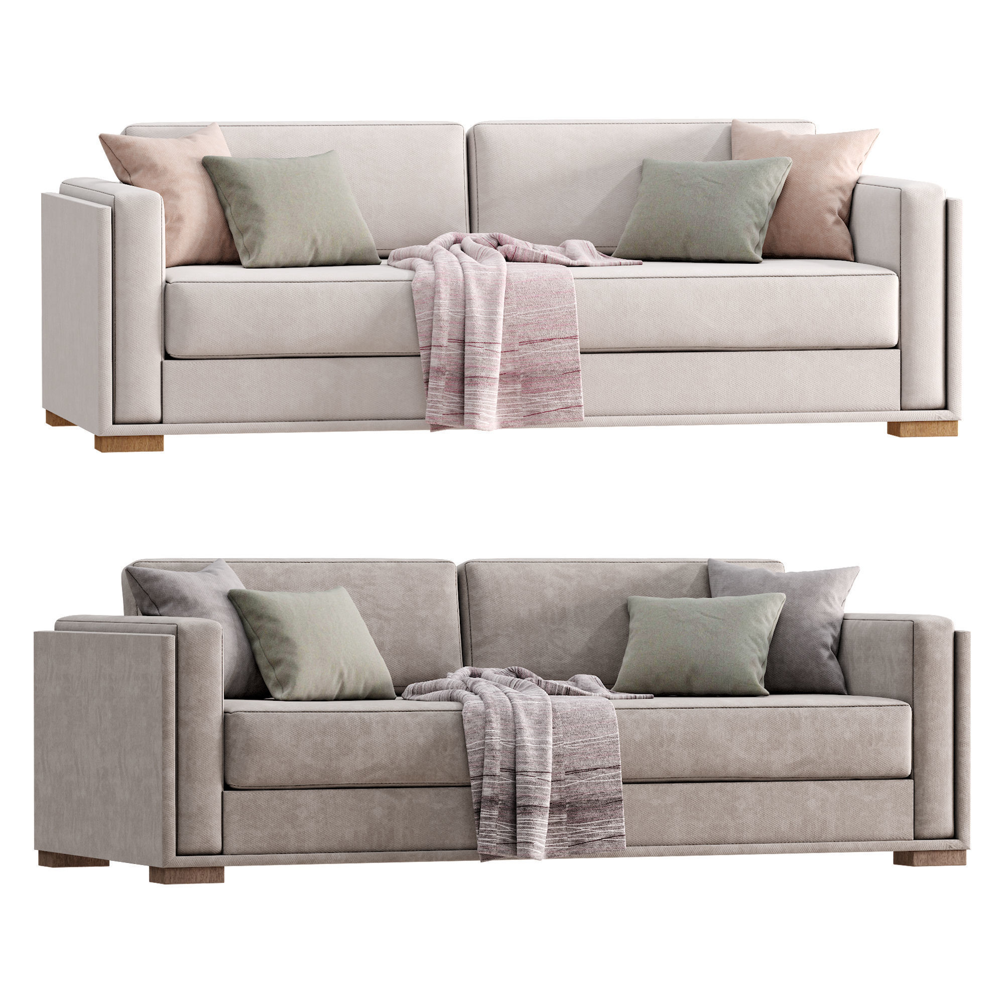 Sofa Nassau By West Elm 3D model_2