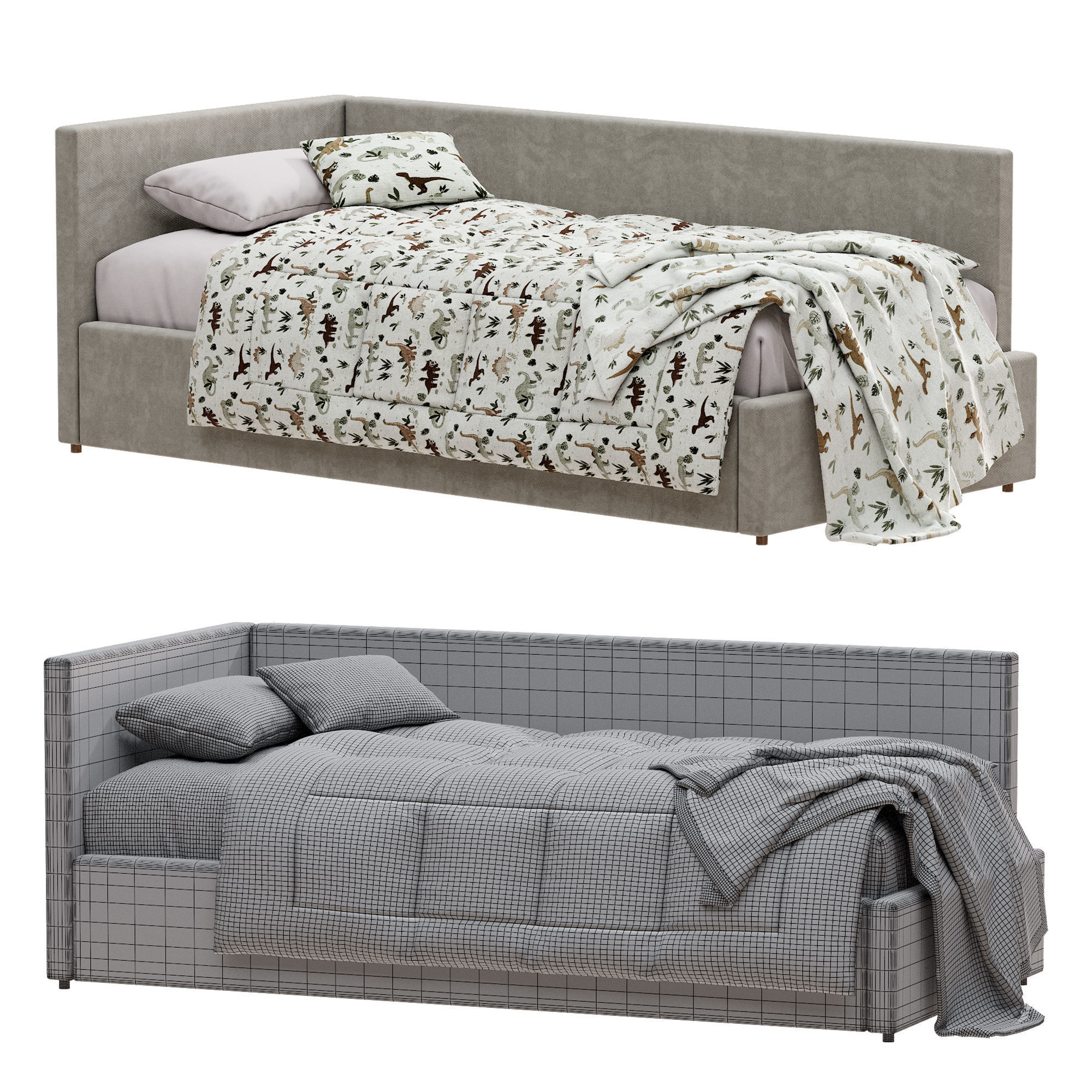 Bed Mercury 3D model_3